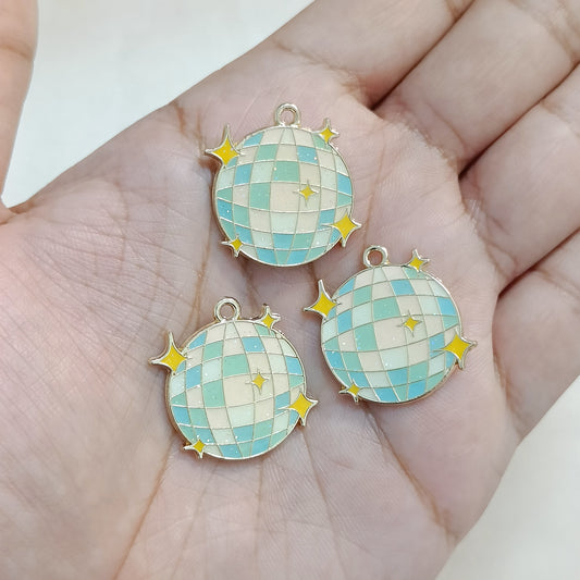 Party Disco Ball Metal Charms