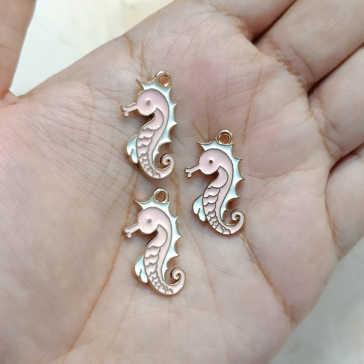 Cute Pink Sea Creatures Metal Charms