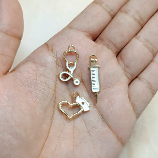 Mini Doctor Theme Metal Charms