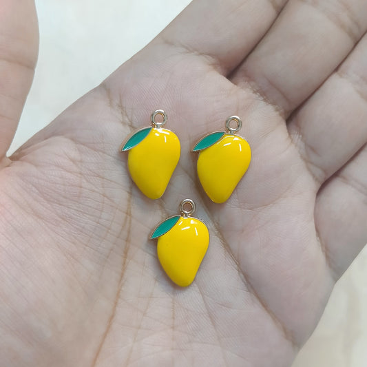 Yummy Alphonso Mango Fruit Metal Charms