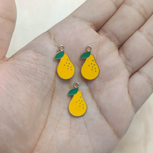 Juicy Pear Fruit Metal Charms