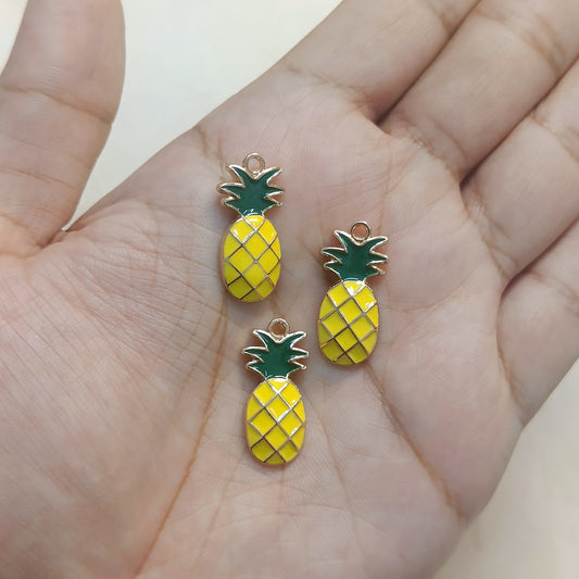 Juicy Pineapple Fruit Metal Charms