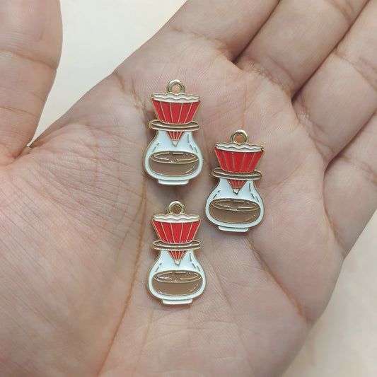 Espresso Coffee Filter Pot Metal Charms