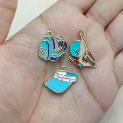 School & College Life Theme Metal Charms