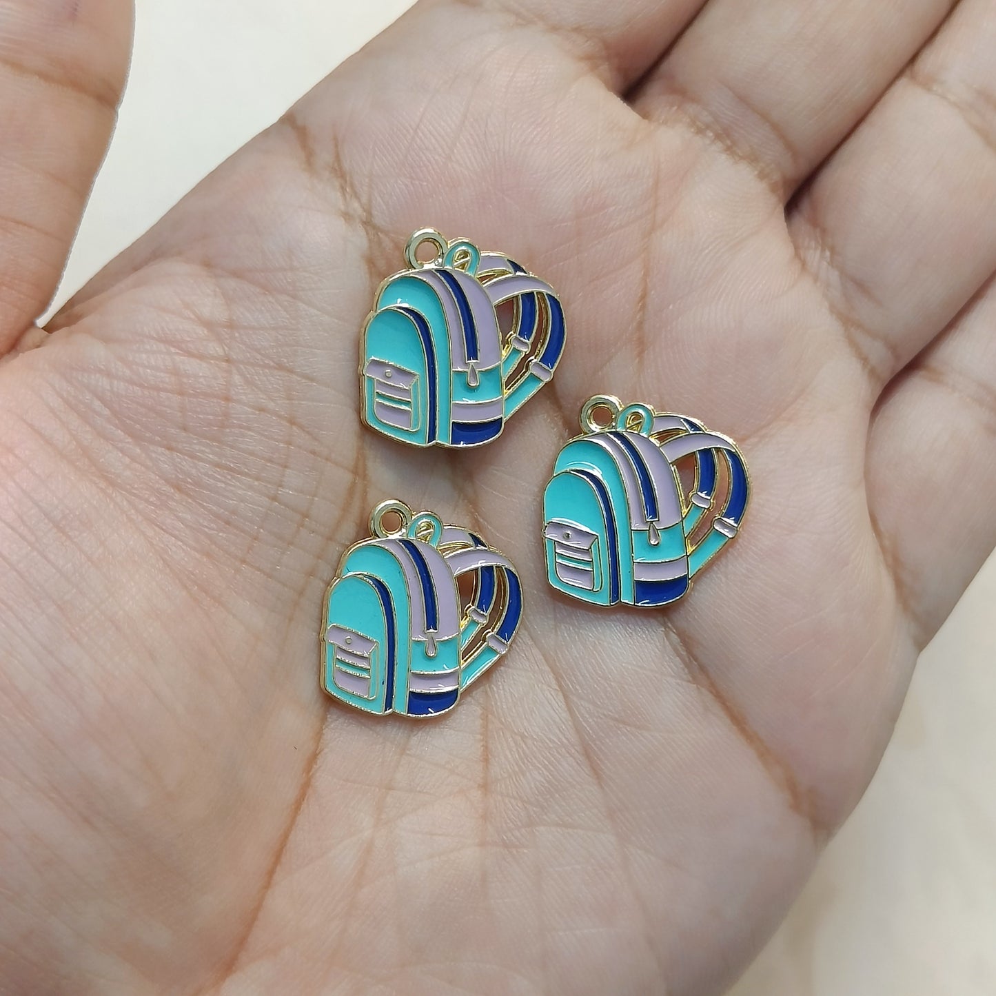 School & College Backpack Metal Charms