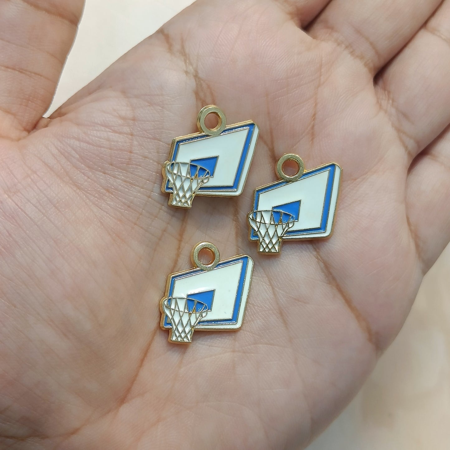 Basketball & Basket Sports Theme Metal Charms
