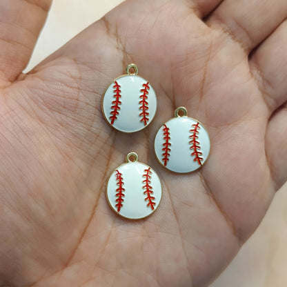 Football, Basketball & Baseball Sports Theme Metal Charms