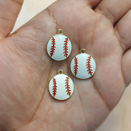 Baseball Sports Theme Metal Charms