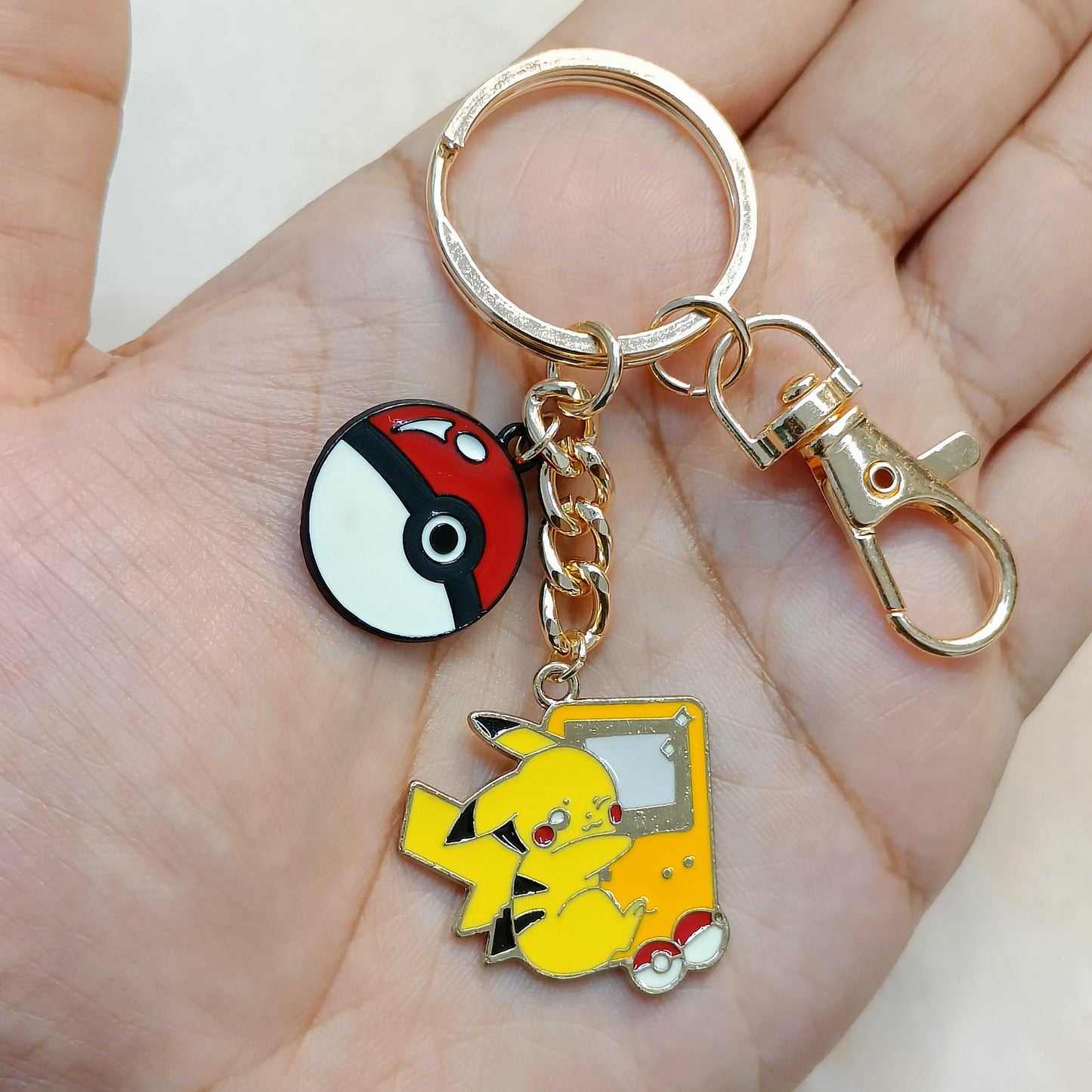 Gameboy Pikachu Pokemon & Pokeball Bag Charm Keychain