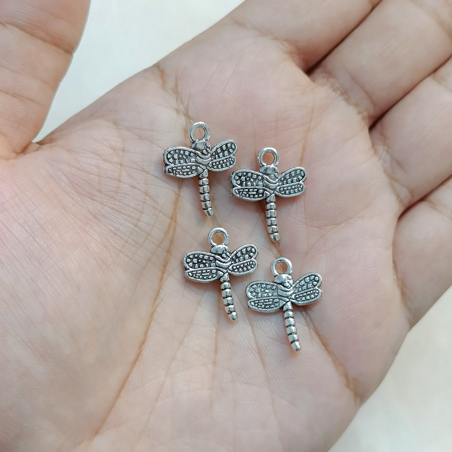Oxo-Silver Broad Wing Dragonfly Metal Charms