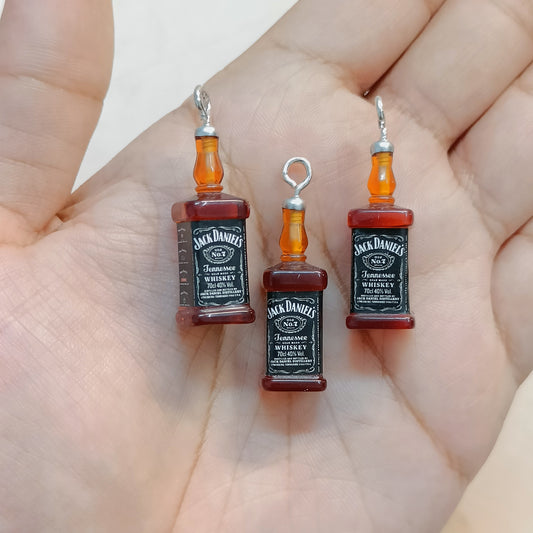 Jack Daniels (JD) Whiskey Bottle Miniature Resin Charms