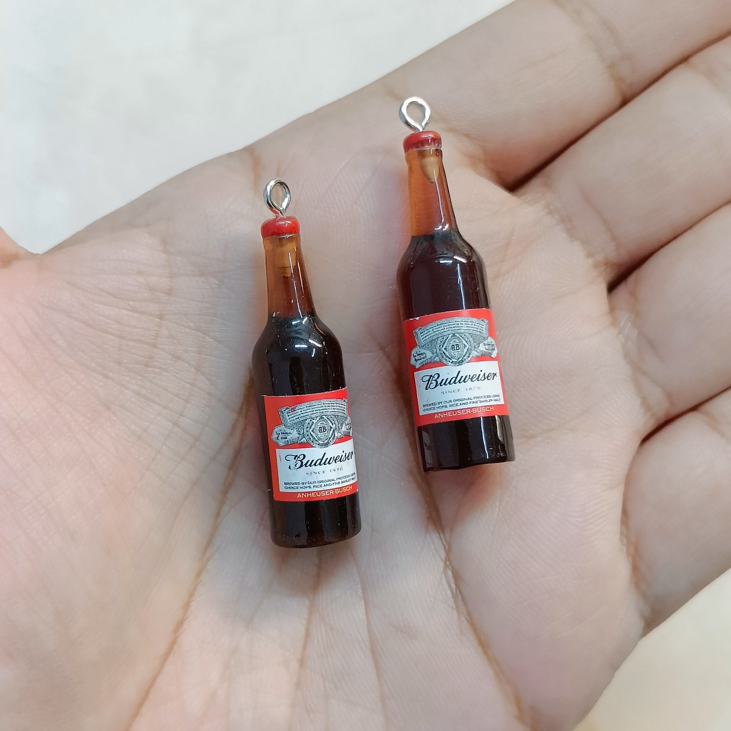 Budweiser Beer Bottle Miniature Resin Charms