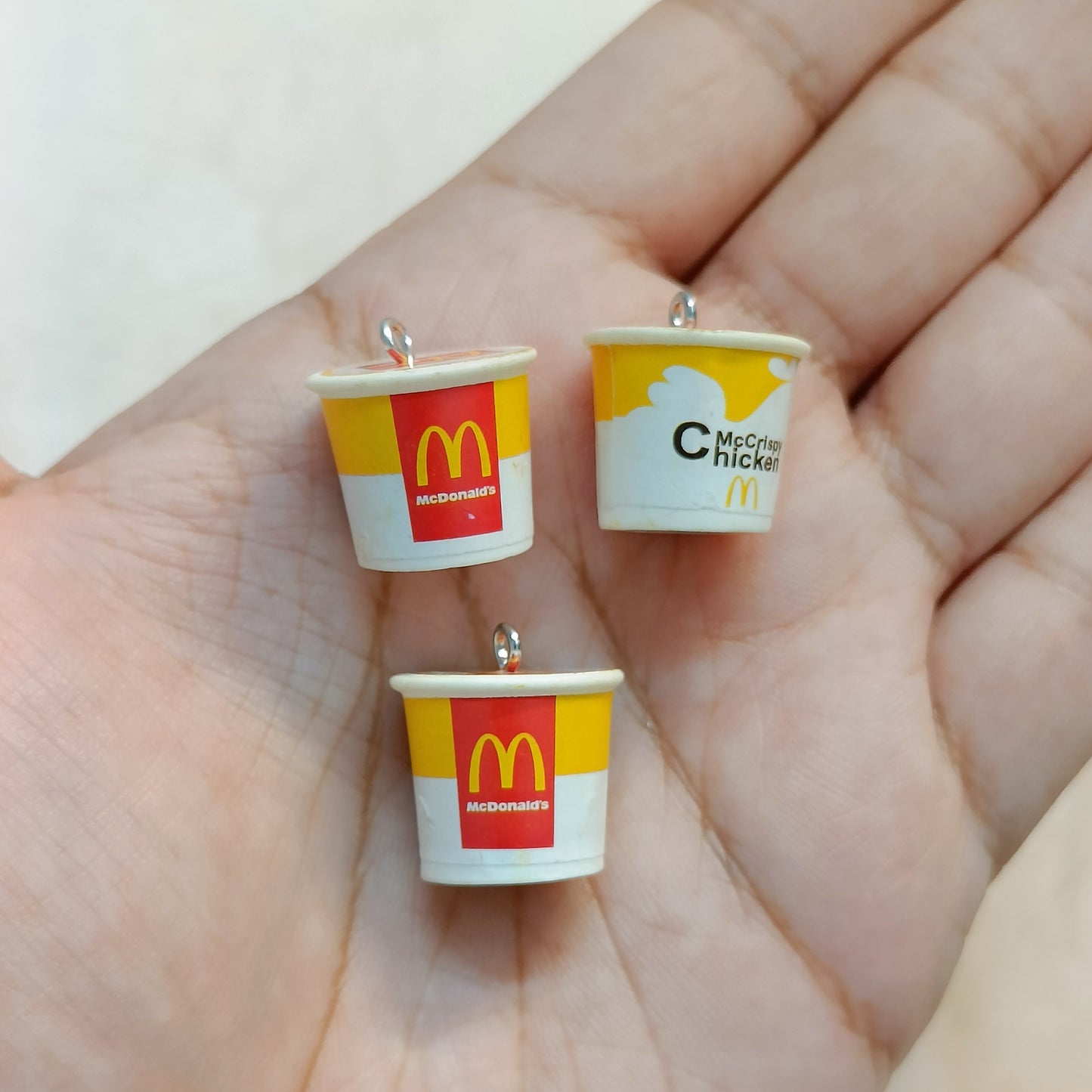 McDonalds Chicken Bucket Miniature Resin Charms