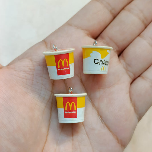 McDonalds Chicken Bucket Miniature Resin Charms