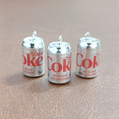 Shiny Diet Coke Can Miniature Resin Charms