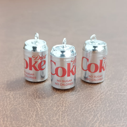 Shiny Diet Coke Can Miniature Resin Charms