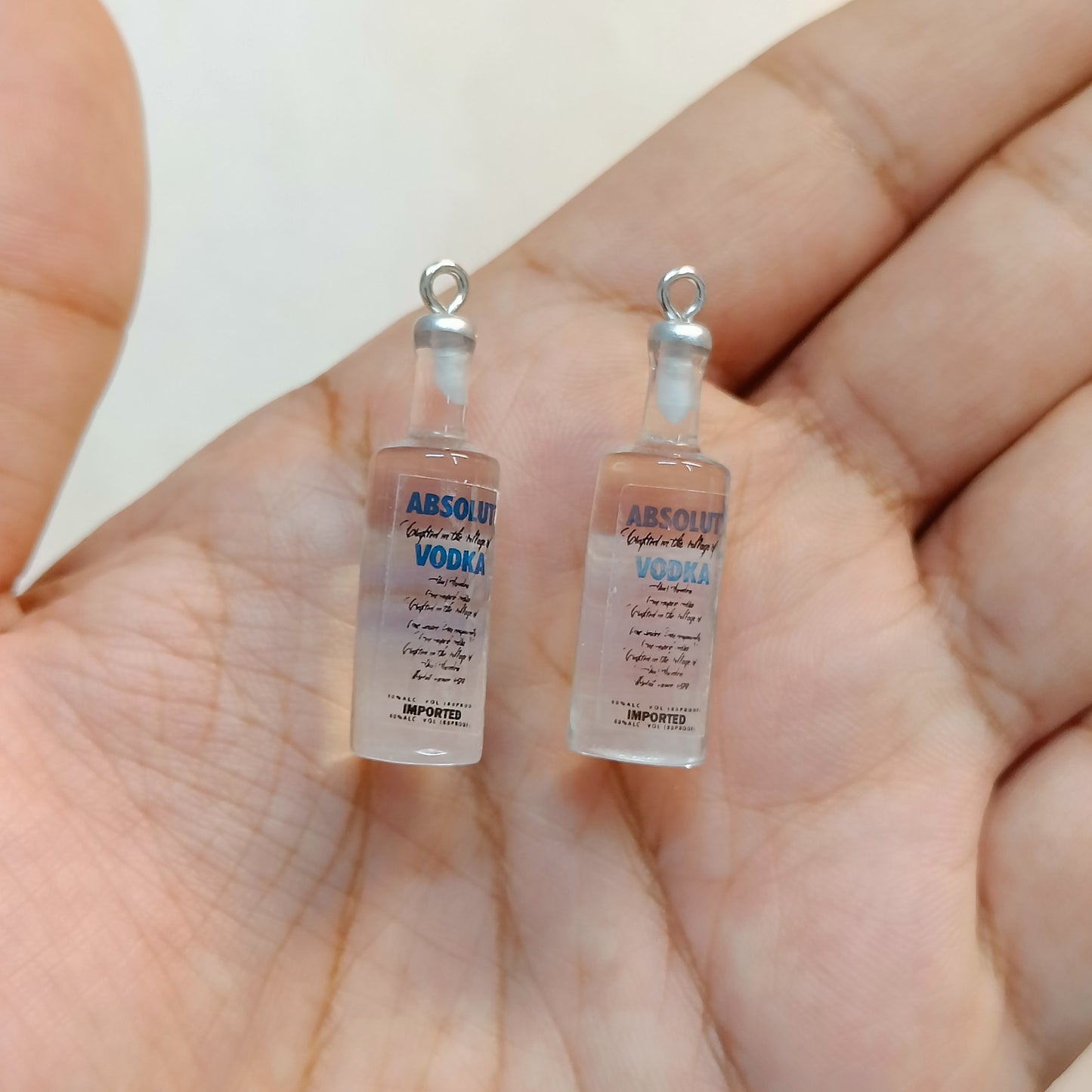Absolut Vodka Bottle Miniature Resin Charms