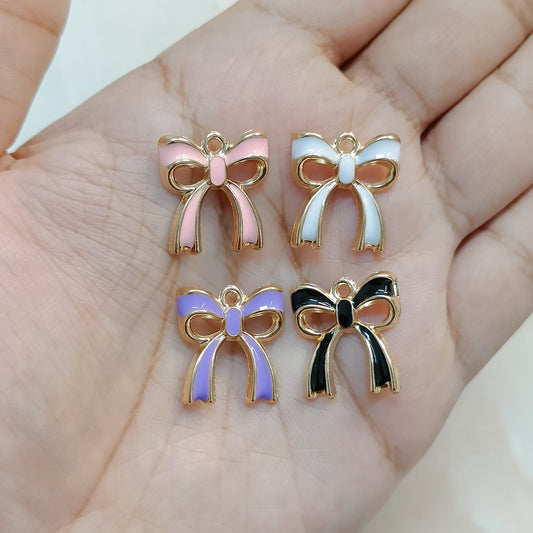 Aesthetic Pastel Bow Metal Charms