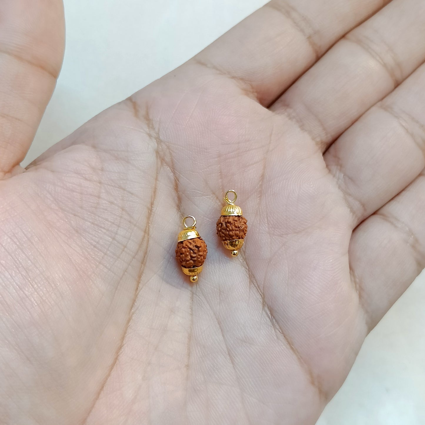 Natural Rudraksha 8mm Bead Dangling Charms