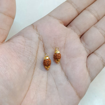 Natural Rudraksha 8mm Bead Dangling Charms