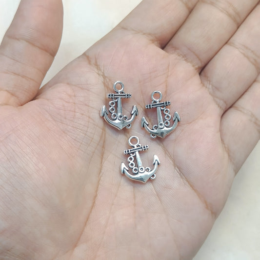 Oxo-Silver Navy Mini Anchor Metal Charms