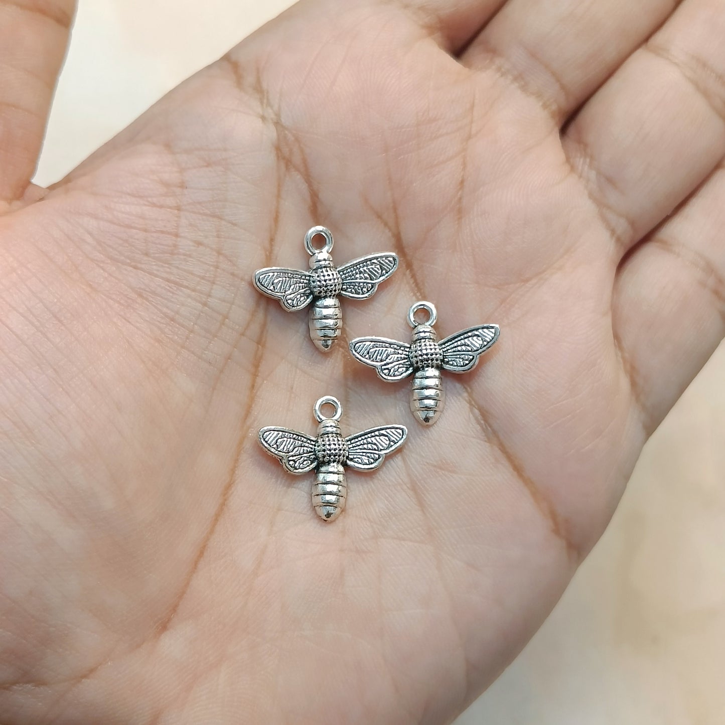 Oxo-Silver Mini Honeybee Metal Charms