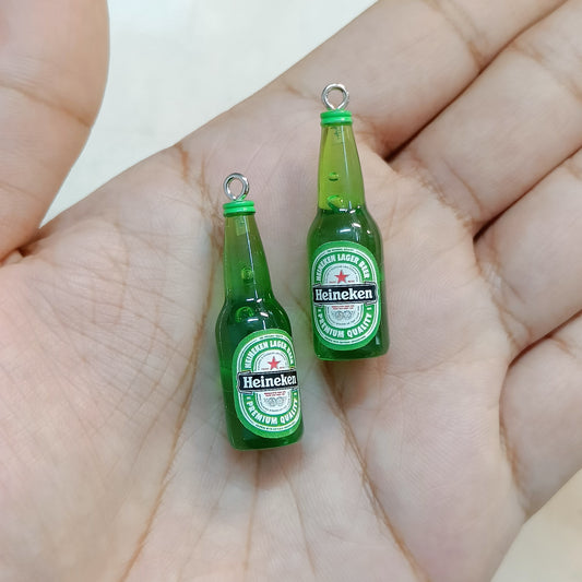 Heineken Beer Bottle Miniature Resin Charms