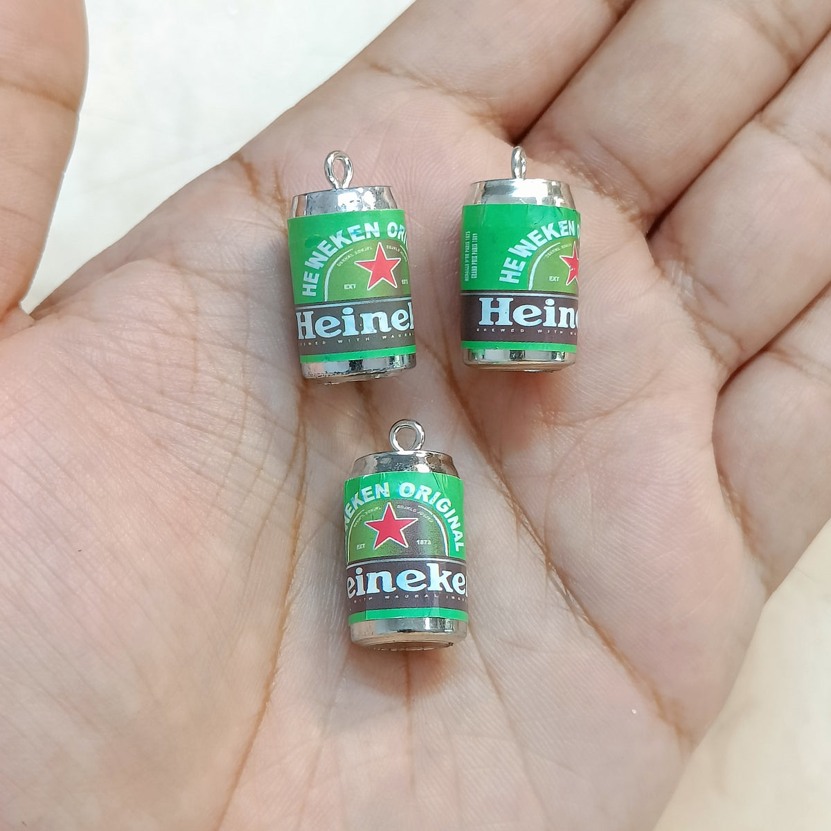 Heineken Beer Can Miniature Resin Charms