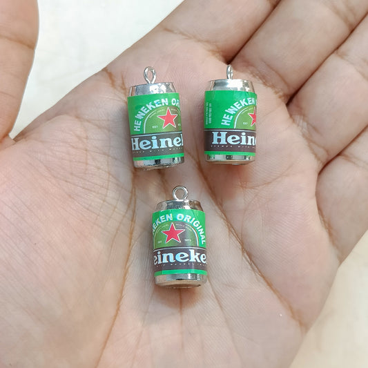 Heineken Beer Can Miniature Resin Charms