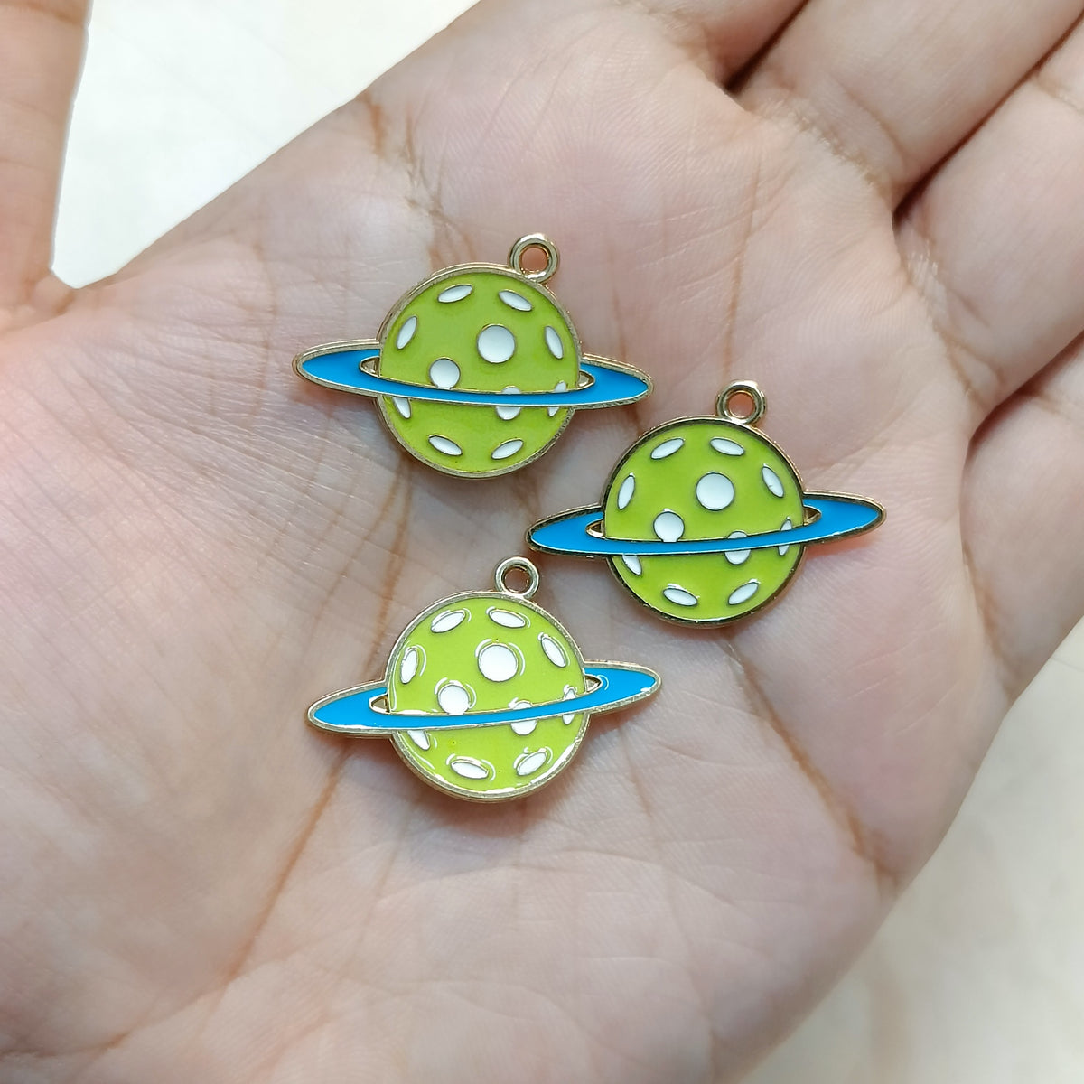 Pickleball Planet Sports Theme Metal Charms