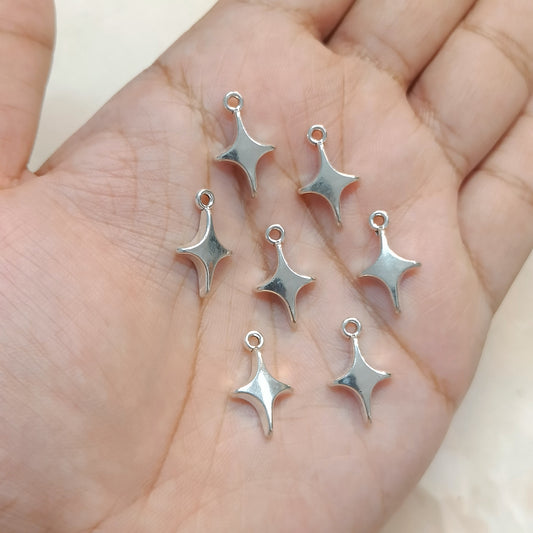 Oxo-Silver Mini Starburst Metal Charms
