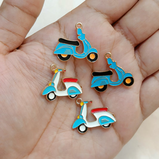Vintage Scooter Metal Charms