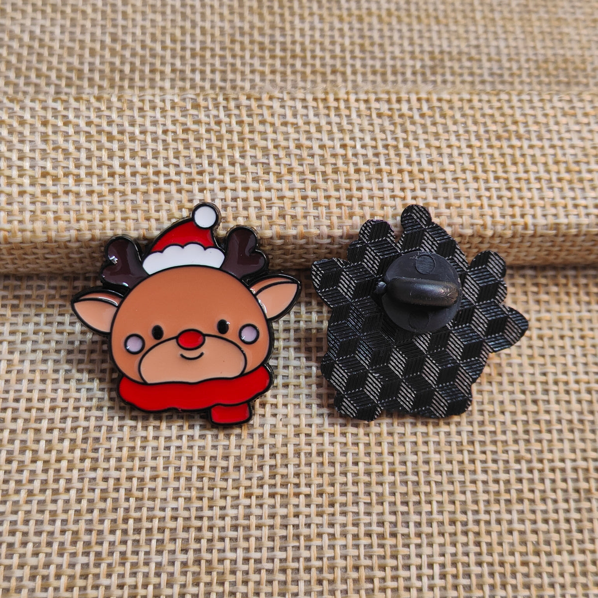 Rudolph Reindeer Christmas Theme Enamel Pin