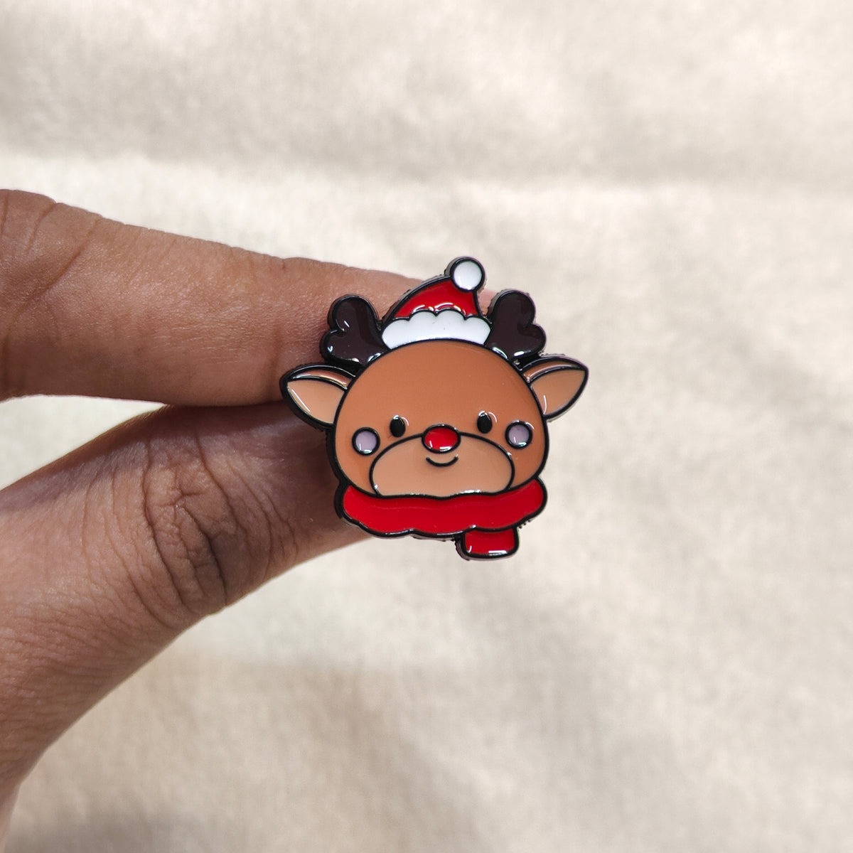 Rudolph Reindeer Christmas Theme Enamel Pin