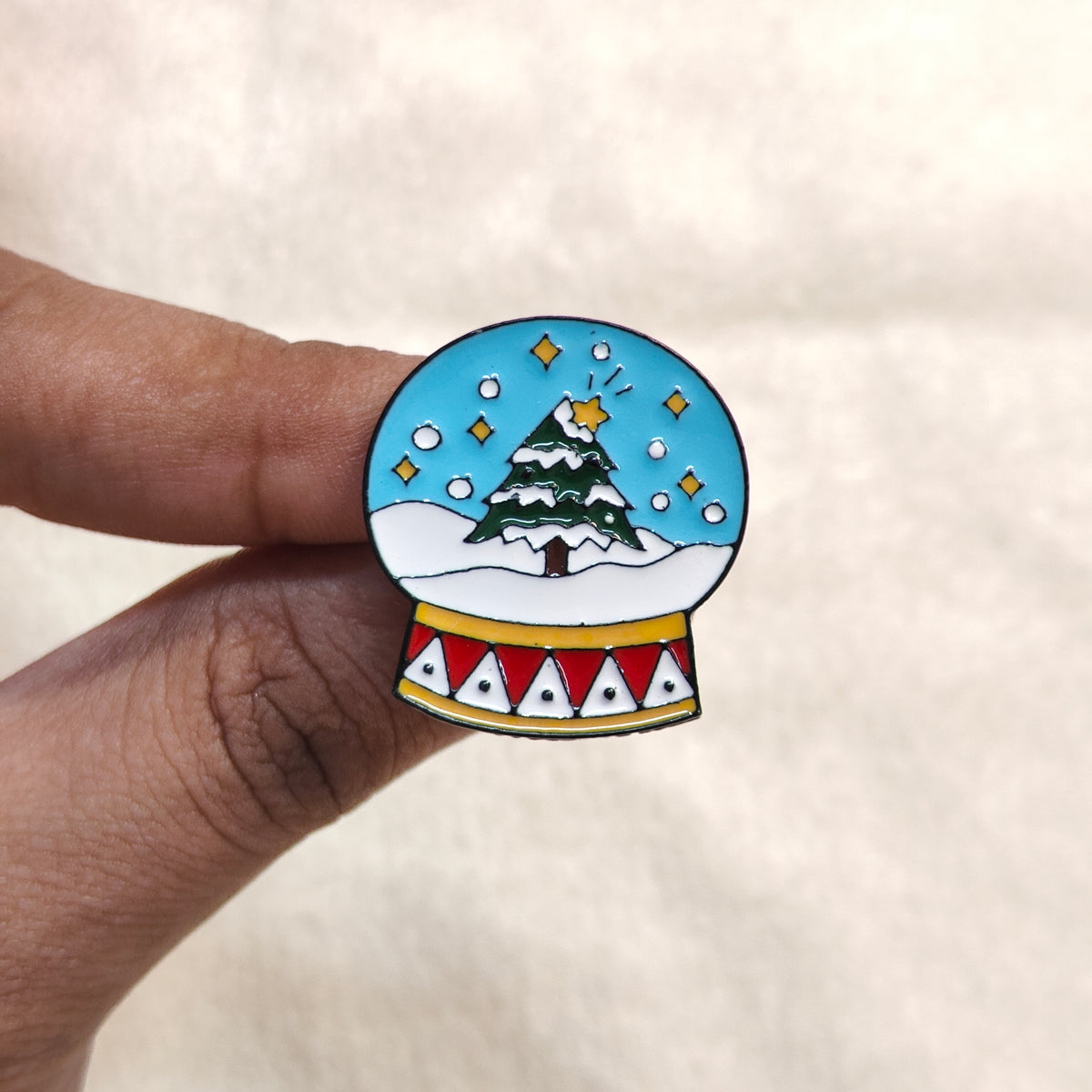 Magical Snow Globe Christmas Theme Enamel Pin
