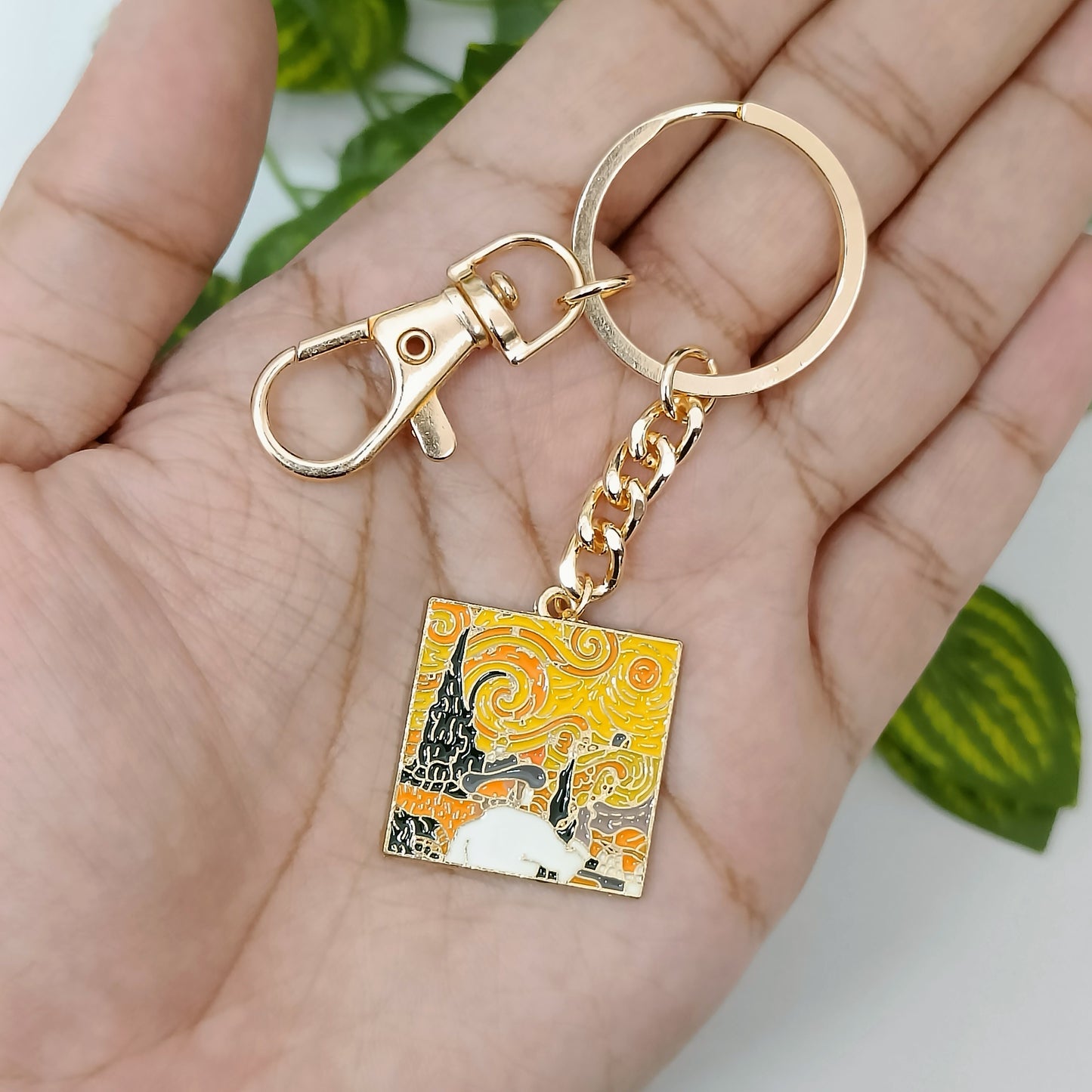 Van Gogh Painting Aesthetic Bag Charm Keychains