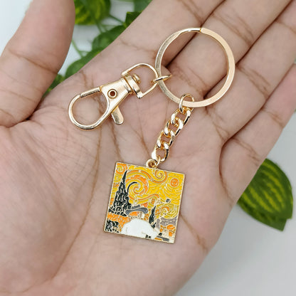 Van Gogh Painting Aesthetic Bag Charm Keychains