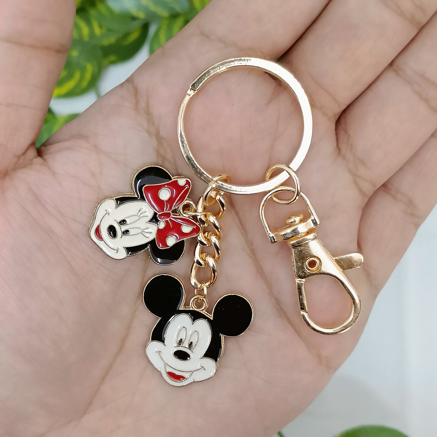 Mickey Mouse & Minnie Mouse Disney Bag Charm Keychain