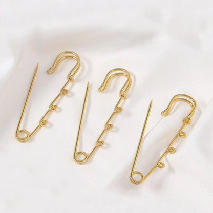 Charm Safety Pin Brooches