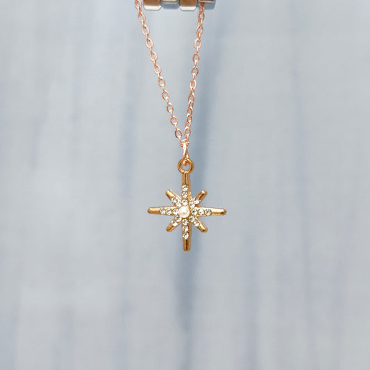 Studded Snowflake Rose Golden Christmas Watch Charm