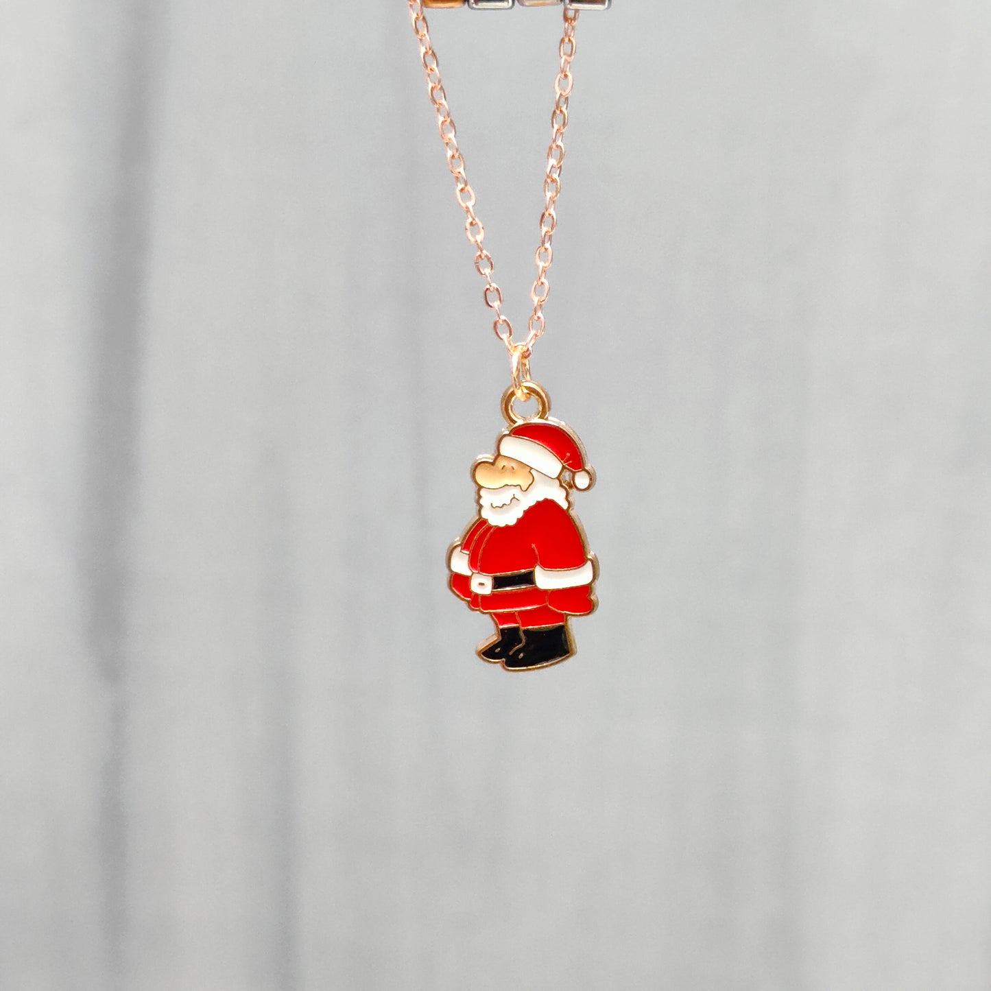 Standing Santa Rose Golden Christmas Watch Charm