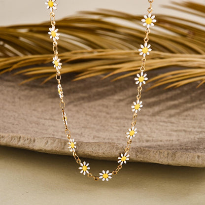 Premium 18K Gold-Plated Anti-Tarnish Daisy Chain (7mm)