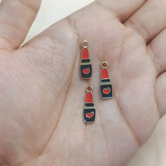 Mini Lipstick Metal Charms
