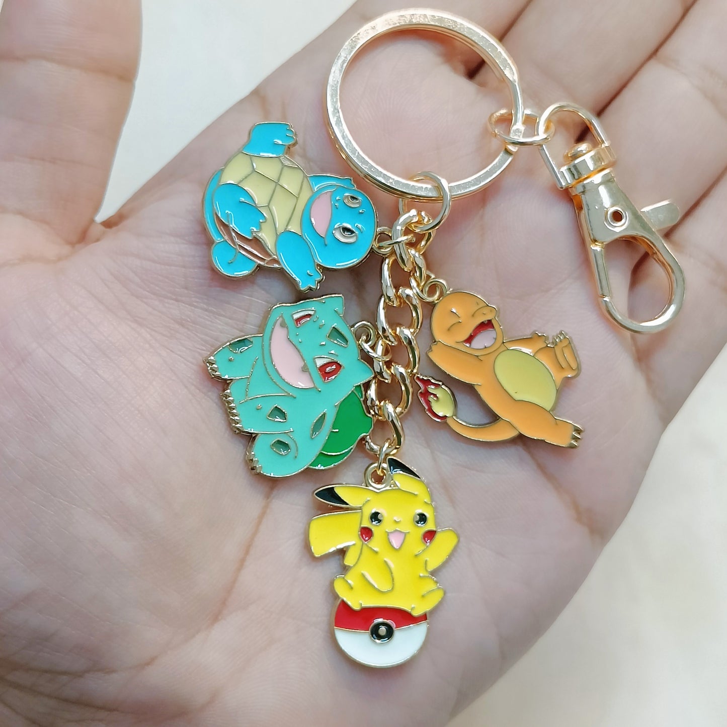 Pikachu Bulbasaur Charmander Squirtle Pokemon Bag Charm Keychain