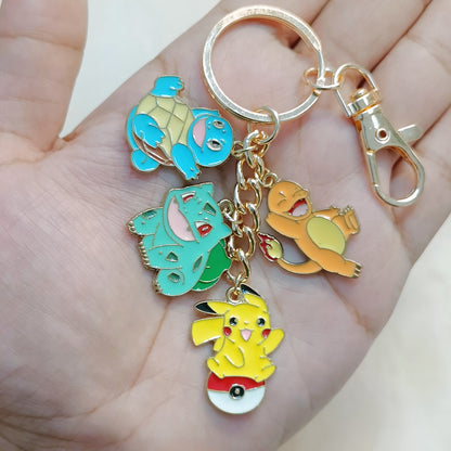 Pikachu Bulbasaur Charmander Squirtle Pokemon Bag Charm Keychain