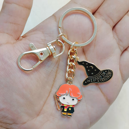 Ron Weasley & Wizard Hat Harry Potter Theme Bag Charm Keychain