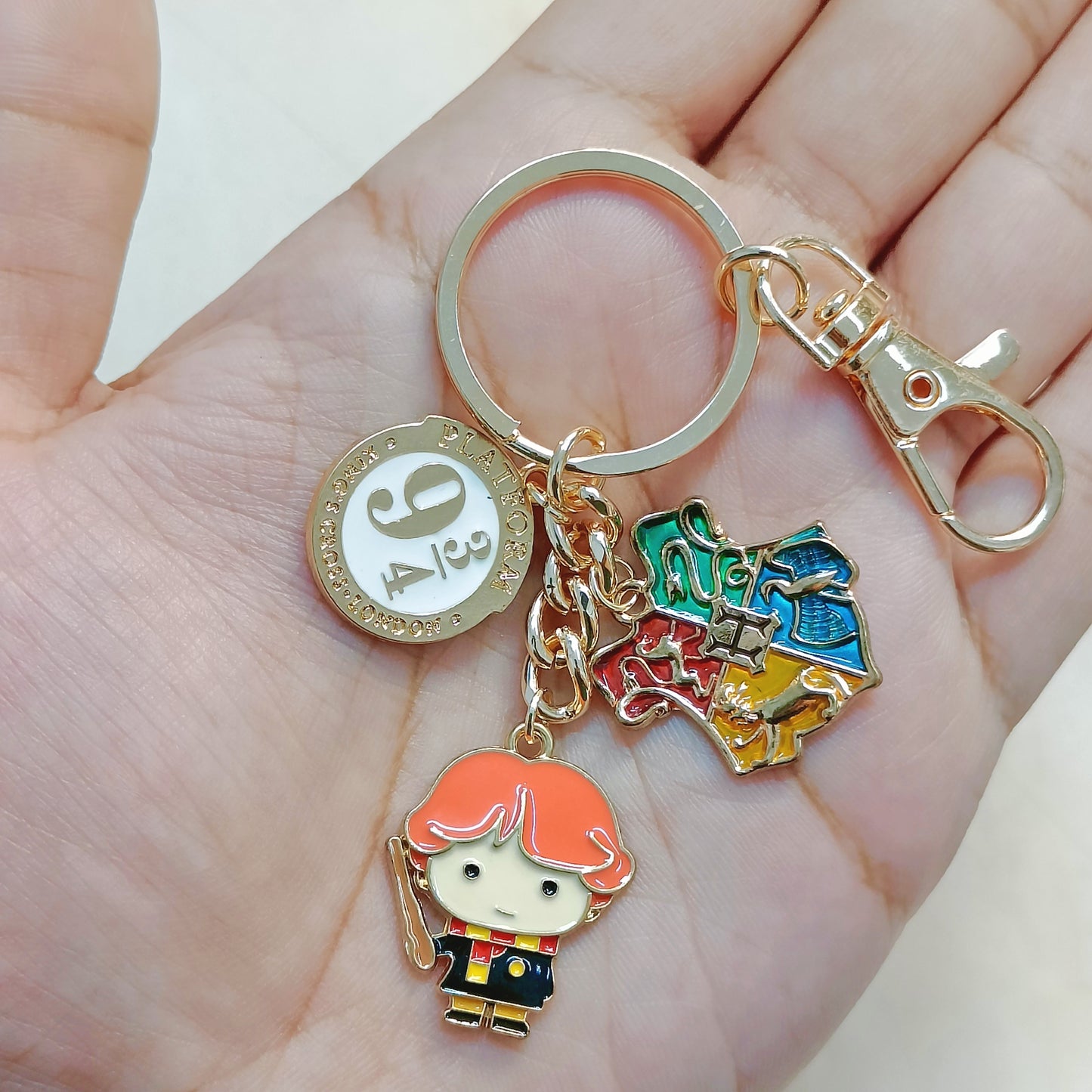Ron Weasley Platform Nine & Three-Quarters Harry Potter Theme Bag Charm Keychain
