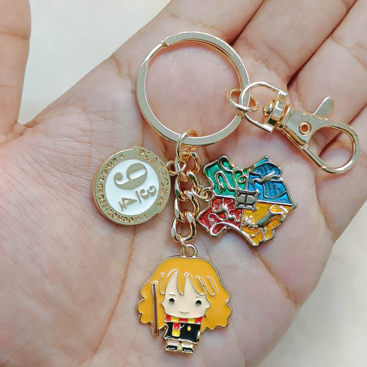 Hermione Platform Nine & Three-Quarters Harry Potter Theme Bag Charm Keychain