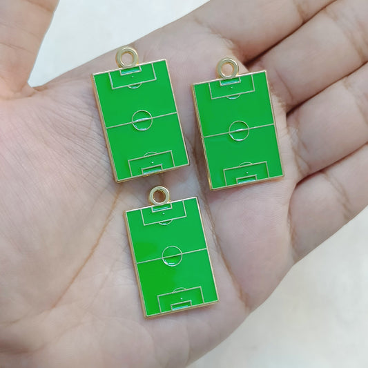 Big Football Field Sports Theme Metal Charms