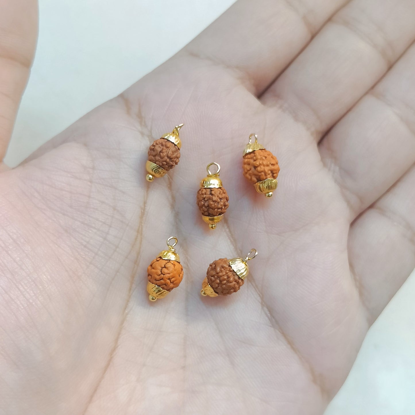 Natural Rudraksha 8mm Bead Dangling Charms